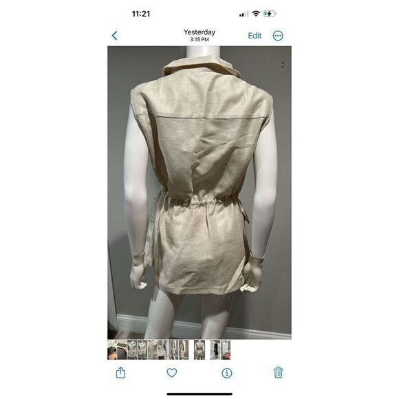 Akris Linen Sleeveless Vest Size 8 - Picture 8 of 9